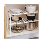 ShelfMax™ – Organizador Extensible Doble de Acero Inoxidable